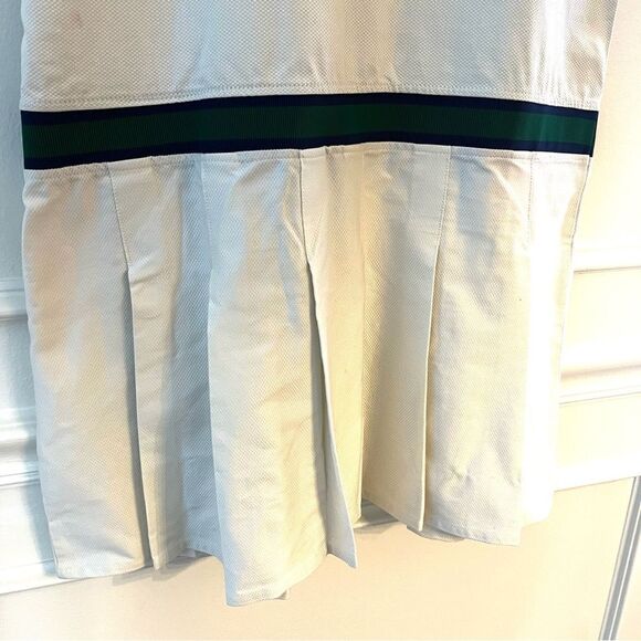Prince Preppy Pleated Collared VNeck Pickleball Dress White Navy Size XL NWT - Picture 8 of 9